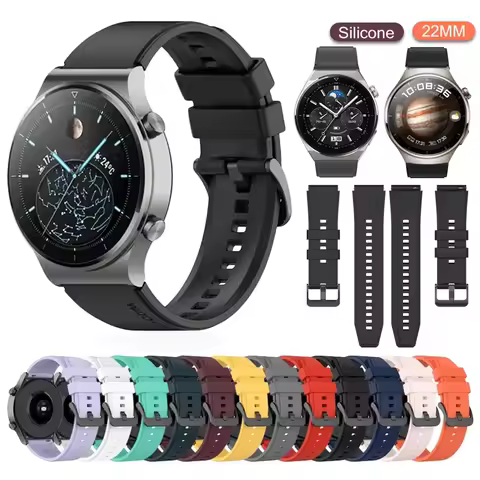 22mm Silicone Watch Strap For HUAWEI WATCH GT4 46mm Watch 4/3 Pro Smartwatch band for Huawei Watch G