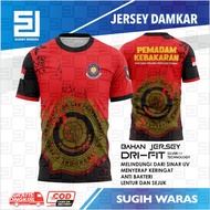 JERSEY DAMKAR / KAOS DRI-FIT TANGAN PENDEK DAMKAR / JERSEY PEMADAM KEBAKARAN / KAOS DAMKAR