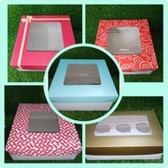 5pcs of Cake Box 10x14x5 7x3 12x12x5 10x10x5 9x6x3 9x12x3 8x8x5 14x14x5 12x16x4 7x3 loaf half roll