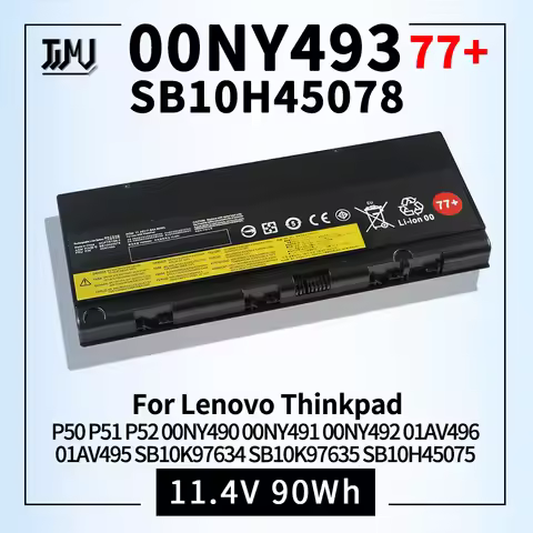 01AV477 00NY493 77+ Laptop Battery for Lenovo Thinkpad P50 P51 P52 00NY490 00NY491 00NY492 01AV496 0