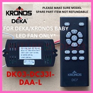 KRONOS/DEKA DC Baby Fan PCB Board DK03-DC33I-DAA-L KRONOS DC7 Fan Remote