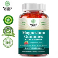 Natures Craft Kẹo dẻo magie hữu cơ Magnesium Glycinate (60 viên) giảm stress hỗ trợ giấc ngủ xương
