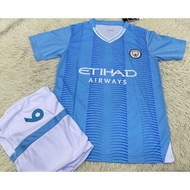 Blue Adult Football Kit Size 9 Screen-Printed Name Haaland Shirt + Pants