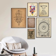 Sefer Yetzirah The Book of Creation Print Hebrew Alphabet Vintage Poster Retro Wall Wall Art Picture