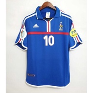 2000 France Home Blue Retro Soccer Jersey Football short-sleeved jersey football jersey high quality