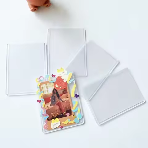 1/50Pcs 35PT Clear Toploaders Kpop idol Photocard Sleeve Anti-scratch 3X4" PVC DIY Gaming Trading Ca