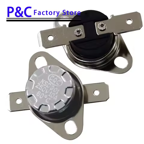 2PCS Bimetal thermostat KSD301 0~350C 10A Temperature Switch Thermal Control Degree Celsius Automati