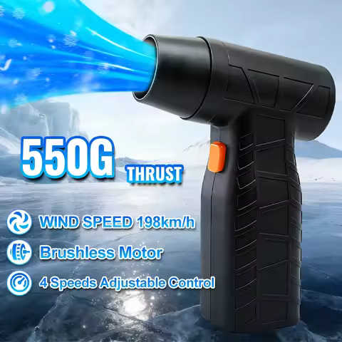 Powerful Jet Fan 550g Thrust Electric Air Duster 198km/h Brushless Motor 4 Speed Portable Turbo Blow