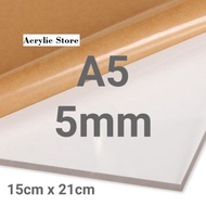 Acrylic lembaran bening A5 5mm