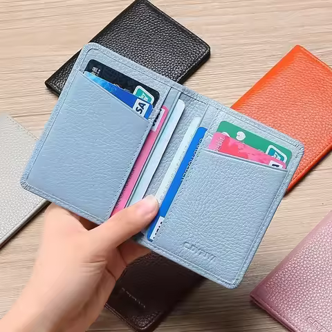 Mini PU Card Bag Portable Multi Card Slot Wallet Credit Card ID Card Document Storage Bag Card Holde