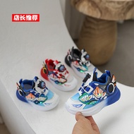 Boy Baby Shoes Rotating Button Children Luminous Shoes Autumn New Style Boy Cartoon Sports Shoes Boy