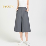 Eyouth 1096 Women Soft-Stretch Midi Culottes 3/4 pants