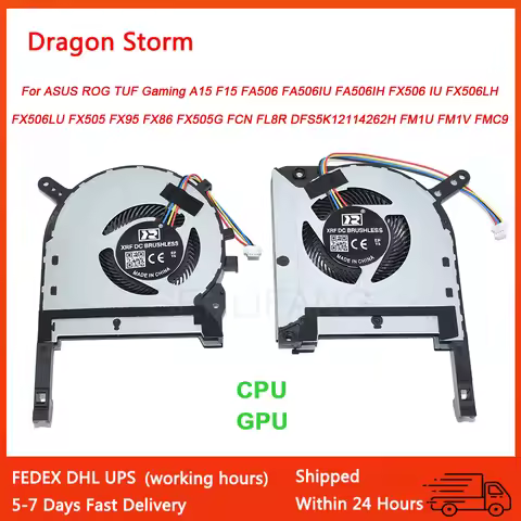 CPU GPU Fan For ASUS ROG TUF Gaming FX95D FX86 FX95G FA506IU FX506 IU FX506LH FX505G FCN FL8R DFS5K1