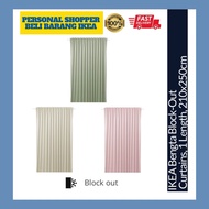 IKEA Bengta Block Out Curtain Blockout Langsir Gelap Pink Green Beige