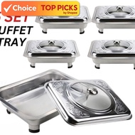 5 Set Buffet Tray Buffet Kenduri Buffet Pan Food Tray Serving Tray Bekas Lauk Kenduri 5 in 1 Buffet 