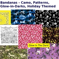 USA Made Bandana - Camo, Novelty, Neons - 56x56cm / 22x22 inches - 100% Cotton
