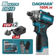 DAGMARA DID01-18V Cordless Impact Driver Kit Lithium-Ion Brushless