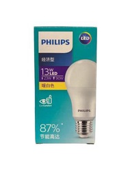 PHILIPS 經濟型 LED 燈膽 13W E27 3000K(2件裝)