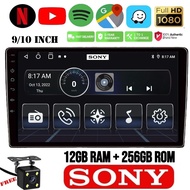 [12GB RAM+256GB ROM] QLED SONY Android Player 9"10 inch Quad Core Car Multimedia MP5 Player Wifi