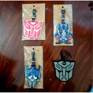 ASSORTED TRANSFORMERS LUGGAGE TAGS UNIVERSAL STUDIOS AND GENERIC TAGS SET of 4