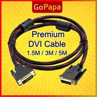 Premium Quality DVI To DVI Cable DVI-D (24+1) DVI-I (24+5) Monitor 1.5/3/5-Meter Male to Male