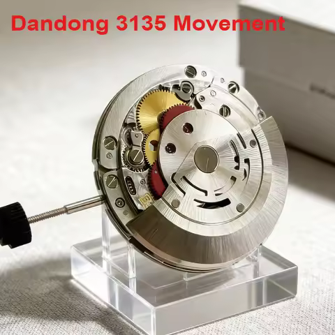 Dandong Super 3135 automatic mechanical movement blue balance wheel watch movement VS 3135 clean fac