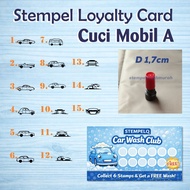 Loyalty card car A car wash rent service tune up flash stamp automatic custom stamp printing design