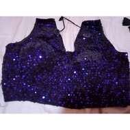 blue Saree blouse readymade Indian Saree blouse sequined