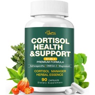 Cortisol Supplements for Women & Men, Cortisol Reducer with Magnesium, & L-Theanine, Cortisol Manage