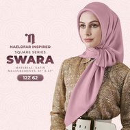 Tudung  Bawal Hijab Square Inspired Naelofar Series Swara.. Material Premium Silk.. Ready stok..