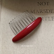 Suzyacc Kr French Minimalist Hair Comb Clip Womens New 2025 Ins Style Individual Side Clip Hair Acce