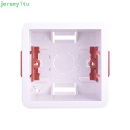 JEREMY Gypsum Board Lining Box, Embedded Install 86 Type Wall Socket Cassette, Square White Junction