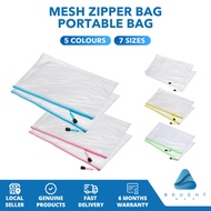 Mesh Zipper Bag - Portable Document Pouch, Waterproof, Transparent, Office Stationery Storage