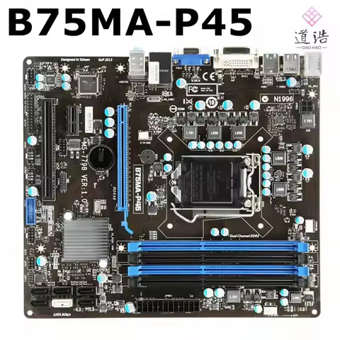 For B75MA-P45 Motherboard 32GB LGA 1155 DDR3 ATX B75 Mainboard 100% Tested Fully Work