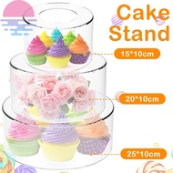 Acrylic Fillable Cake Stand Clear Cake Riser Cylinder Cupcake Stand Decorative Cake Display Round Cake Display Stand Reusable Cake Holder SHOPSBC4960