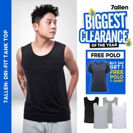 7allen UltraCool Dri Fit Tank Top, Sleeveless Top, Gym Tank Top, Gym Shirt, Lightweight, Quick Dry