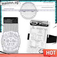 Aviation Pilot Tools Kit E6b Flight Computer Calculator Aviation Aluminum Kneeboard Essential Pilot 