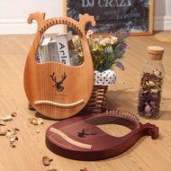 Solid Wood Veneer Laiya Piano 16-String Harp Small Harp 16-Tone 10-Lira Piano lyre Piano Lire Piano