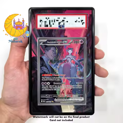 Art Display for PokemonTeam Rocket's Mewtwo EX SAR DRI Anime Expand Art Fans Gift Recyclable Acrylic