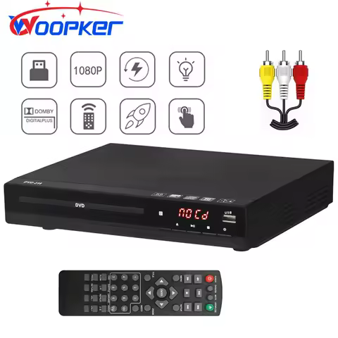 Woopker DVD Player DVD-238 HD Multimedia Digital DVD/CD/MP3/MP4//VCD Player supports HDMI and RCA ca