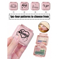 1pc Mini 6-Grid Medicine Box Portable, Six-Grid Small Medicine Box,Pink Small Medicine Box Featuring