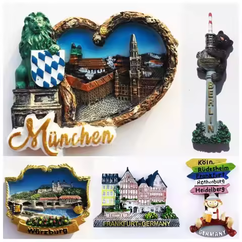 Germany Fridge Magnets Kölner Insel Mainau Cologne Bamberg Bayern Munich Bremen Frankfurt Fridge Sti