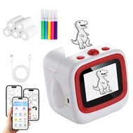 AI Sticker Art Printer, Compact Inkless Drawing Tool with Screen, Kids Educational Craft Device for 