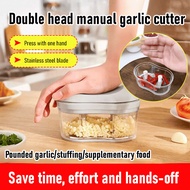 Home Garlic Chopper Dual Head Garlic Puller Garlic Mincer Manual Garlic Chopper Meat Grinder