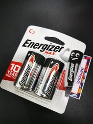 ถ่าน Energizer Max E93 / LR14 ไซด์ C ถ่านอัลคาไลน์  (2 ก้อน/แพ็ค) 1.5V  เอ็นเนอร์ไจเซอร์ แม็กซ์ EXP.
