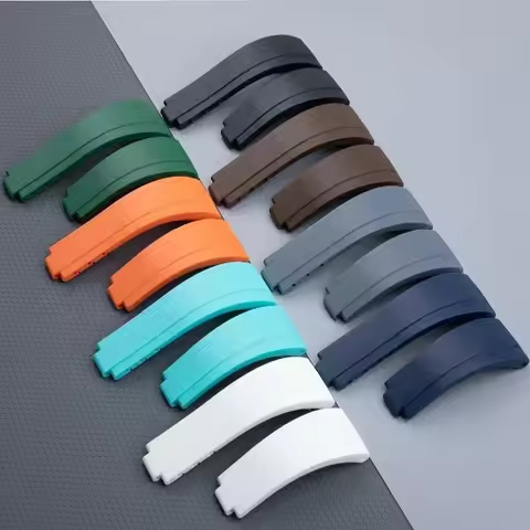 For DAYTONA SUBMARINER GMT Yacht-Master OYSTERFLEX Glidelock Colorful 20/21mm Soft Nature Rubber Wat