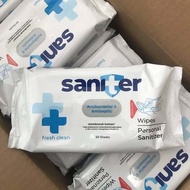 Saniter Wipes  multipurpose tissue basah anti virus & bacterial isi 50 40 dan 20 termurah
