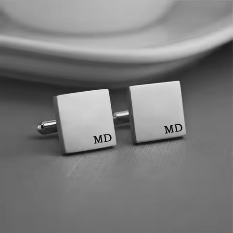 Tangula Personalised Custom Engraved Name Cufflinks For Men Stainless Steel Round Advanced Cufflink 