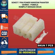 7 PIN FEMALE SOCKET - 7 PIN POWER WINDOW CABLE SOCKET MITSUBISHI ISUZU PHANTER FEMALE FEMALE