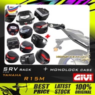 SET KOMBO KOTAK/BOX GIVI B27/B270/B32/B33/B34/B360/B42/B45/E250/E30/E43 TOP CASE + GIVI YAMAHA R15M 